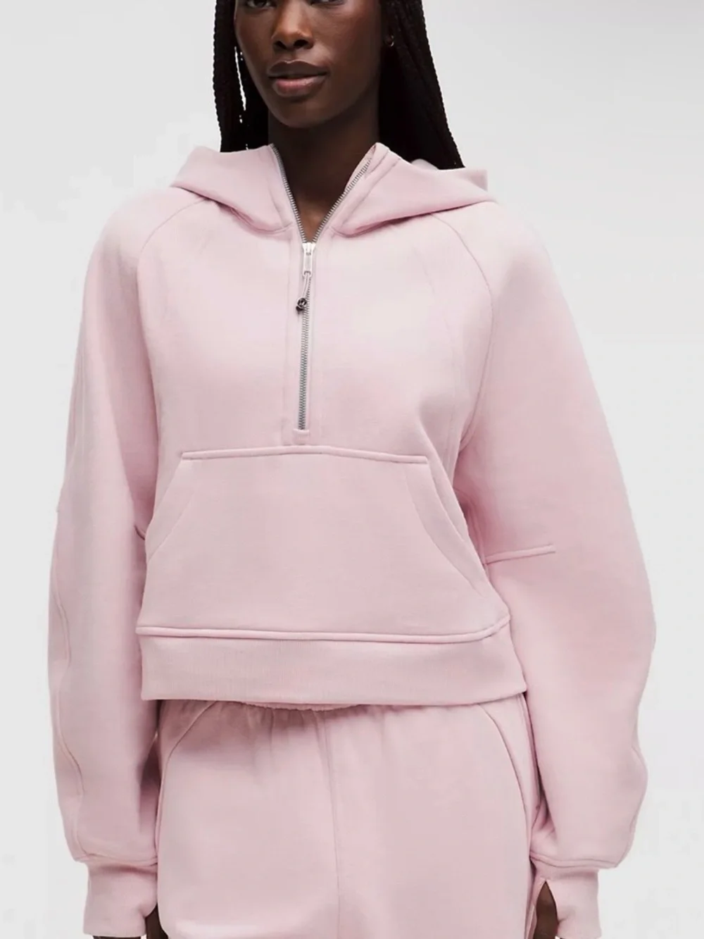 lululemon athletica scuba oversized funnel neck Half-Zip Hoodie porcelain pink - Picture 1 of 6